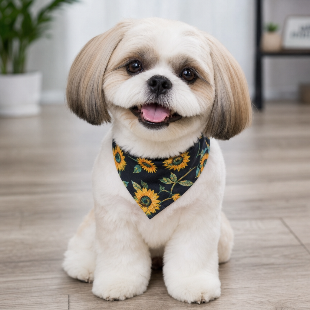 Shih Tzu feliz com tosa finalizada